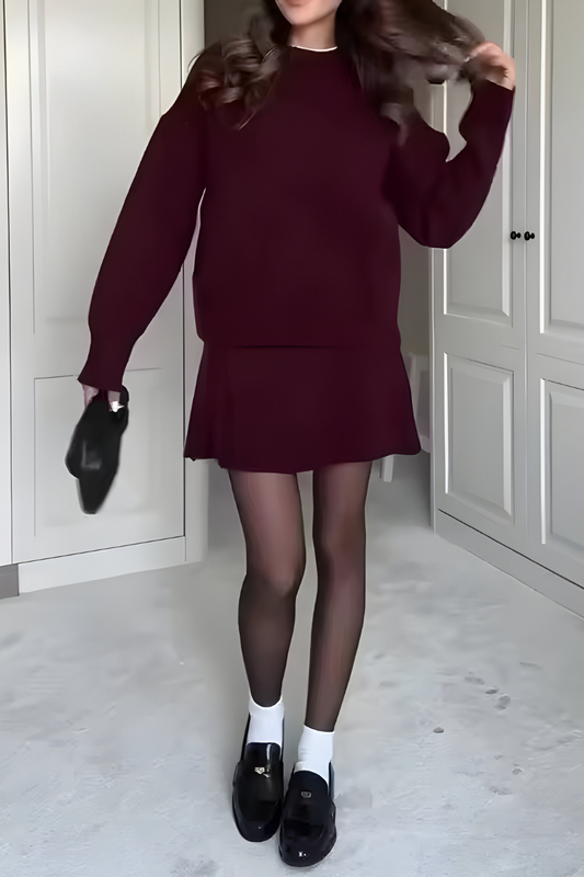 Mirea™ | Elegancki, dzianinowy zestaw dwuczęściowy