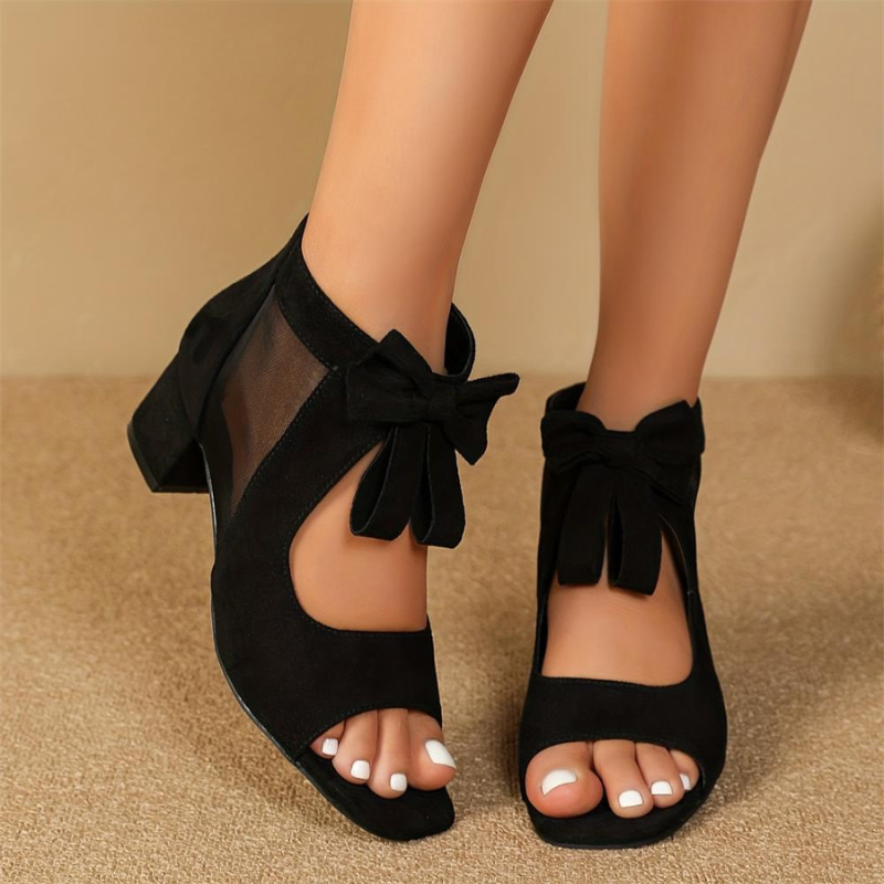 Ezra™ | Ortopedyczne Blokowe Obcasy z Kokardką