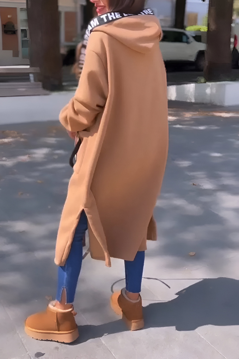 Elva™ | Luźna, oversize bluza z kapturem z zamkiem błyskawicznym