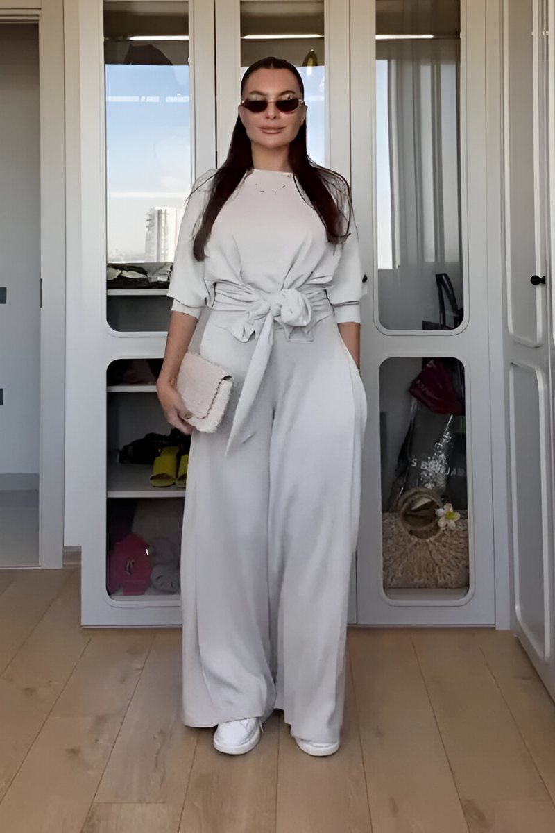 Arvia™ | Elegancki zestaw wypoczynkowy z detalem w postaci kokardy