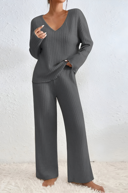 Amaris™ | Miękki prążkowany zestaw do wypoczynku