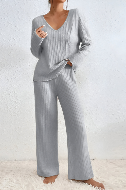 Amaris™ | Miękki prążkowany zestaw do wypoczynku