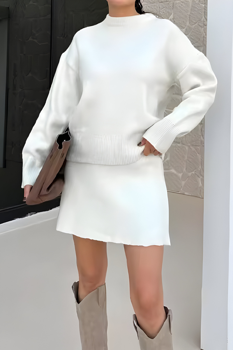 Mirea™ | Elegancki, dzianinowy zestaw dwuczęściowy