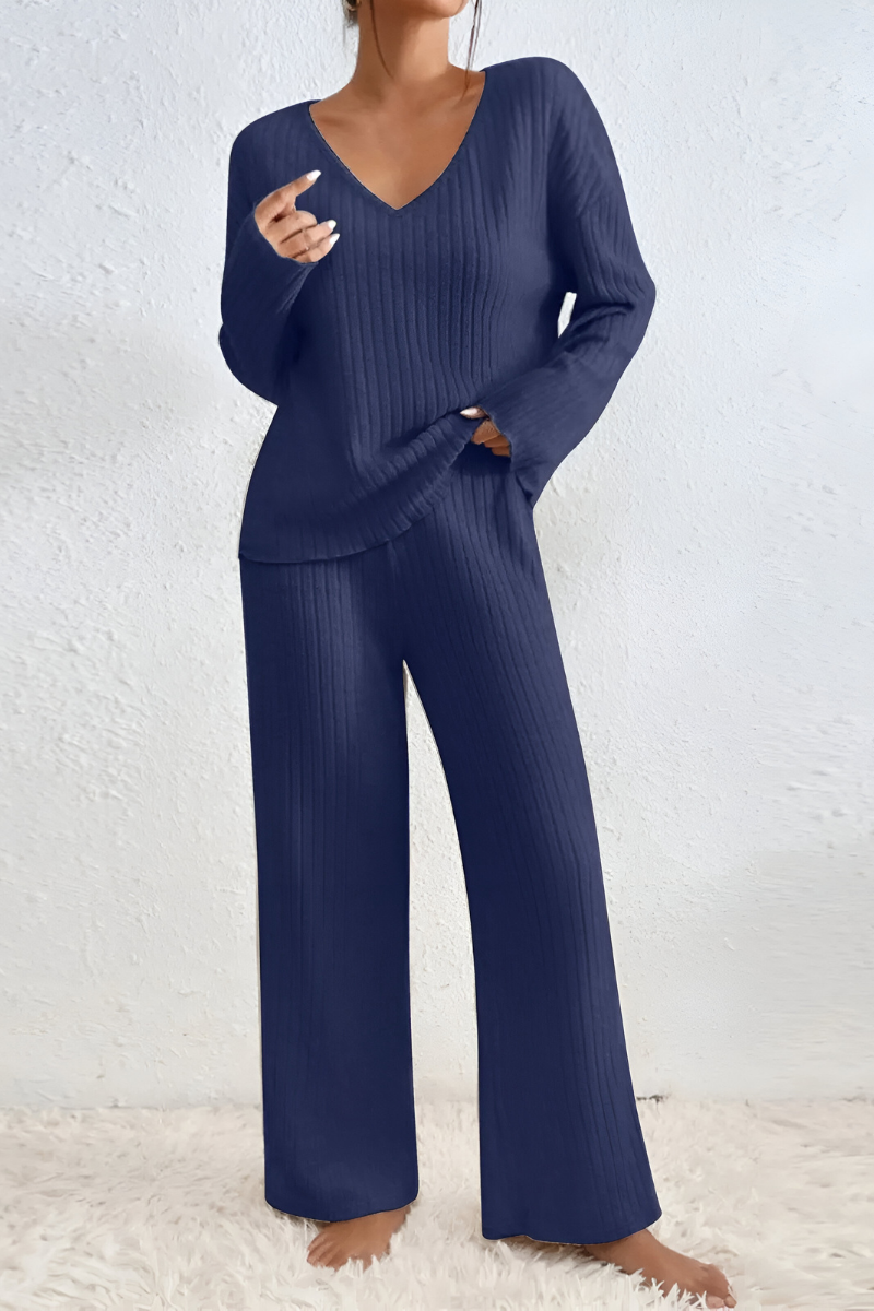 Amaris™ | Miękki prążkowany zestaw do wypoczynku