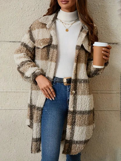 Isabelle™ | Wygodny, kraciasty teddy płaszcz