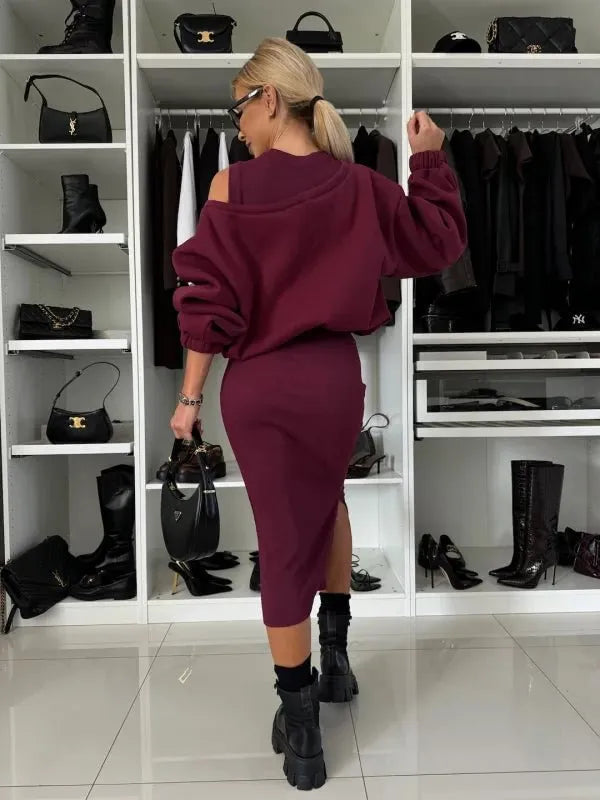 Maren™ | Elegancki, dzianinowy zestaw dwuczęściowy