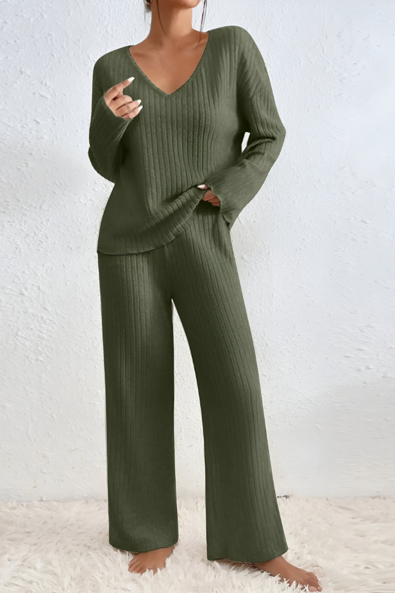 Amaris™ | Miękki prążkowany zestaw do wypoczynku