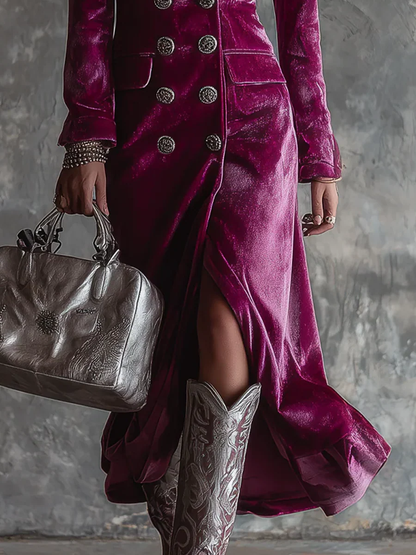 Aurelia | Welurowa Sukienka Maxi